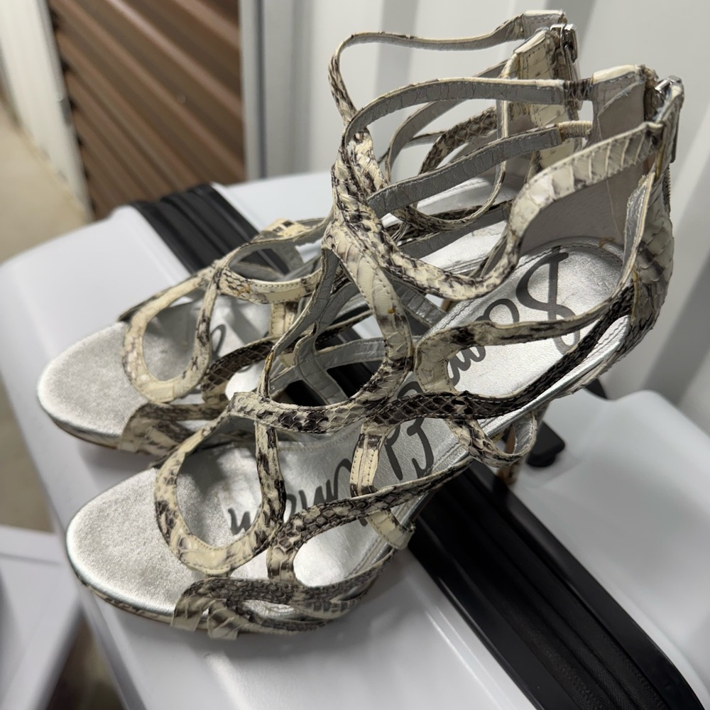 Sam Edelman Brown Strappy Heeled Sandals